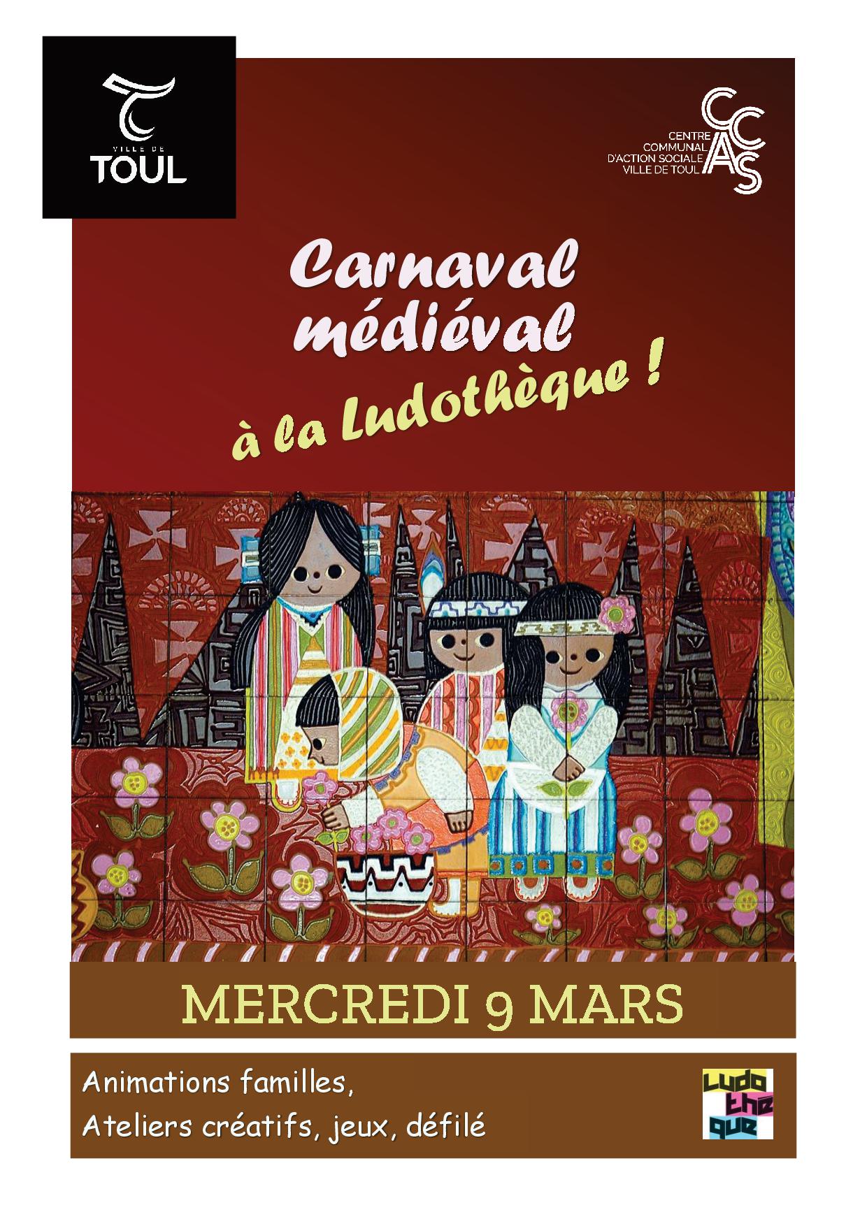 carnaval medieval ludotheque mercredi image médiévale avec enfants fleurs tapisserie 