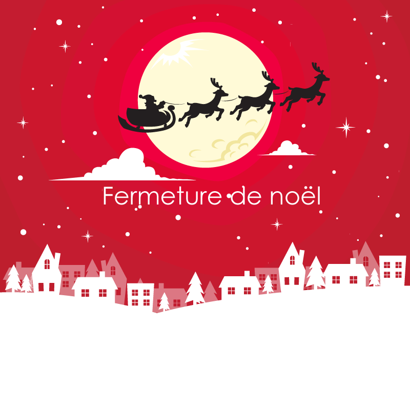 image de noel avec inscription fermeture