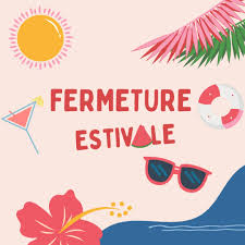 illustration soleil plage fermeture estivale